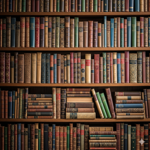 Home Office Library Bookshelf Wallpaper