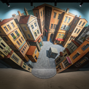 Impossible Vanishing Point 3d Mural.