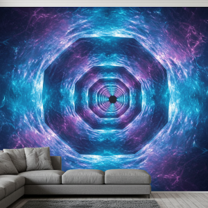 Infinite fantasy tunnel 3d wallpaper mural.