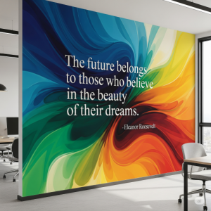 Inspirational and creativity mural.