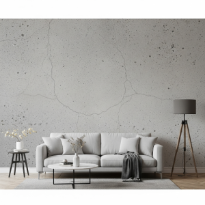 Living Room Faux Concrete Textured Wallpaper Mural