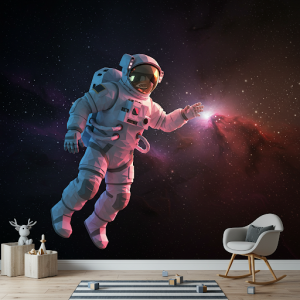 Low-Poly Astronaut Wallpaper for Walls. 