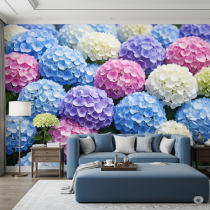Lush Hydrangea Haven Wallpaper