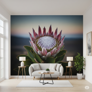 Majestic King Protea Living Room Wallpaper