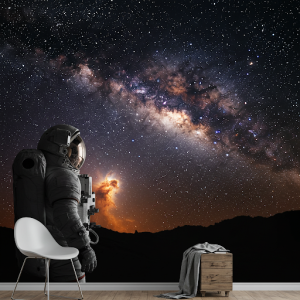 Milky Way astronaut wallpaper mural.