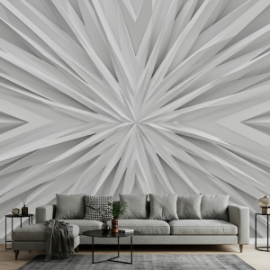 Minimalistic 3d geometric wallpaper mural