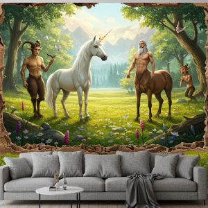 Mythical Creatures 3d wall mural