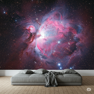  "Orion Nebula Majesty" as a 3D space wallpaper mural