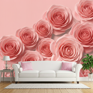 Pink 3d rose wallpaper