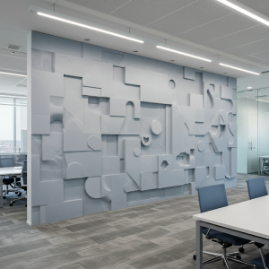 Recessed Forms 3D office mural