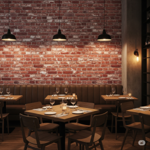 Restaurant's Industrial Chic Red Brick (Classic & Timeless)