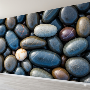 Smooth River Stones Wallpaper Mural
