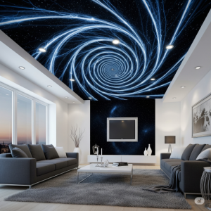 Spiral ceiling wallpaper mural