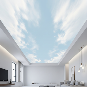 Subtle Cloudscape 3D Ceiling Wallpaper Mural