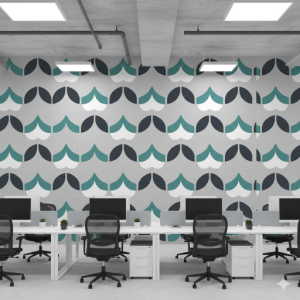 The Subtly Branded Pattern Office Mural