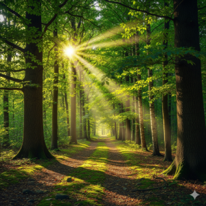 The Sun-Dappled Forest 3d Office Wallpaper