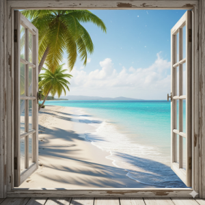 The Tranquil Beach View Wallpaper Mural