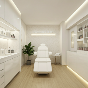 The interior design of a skin care clinic