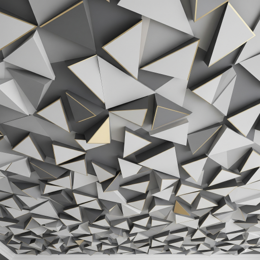 Triangles 3D ceiling wallpaper Mural. Triangles 3D ceiling