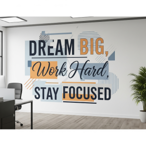 Typographic and Motivational office wallpaper mural