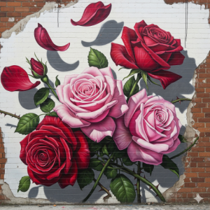 Unfurling Roses 3D Wallpaper