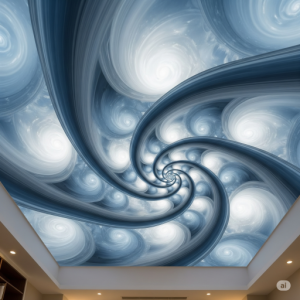 Vortices 3d wallpaper mural for bedroom ceiling.