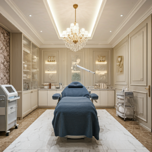 a beauty clinic treatment room design