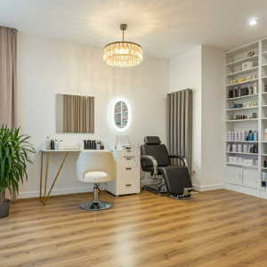 cosmetologist's office interior