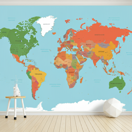Custom map wallpaper - Interior Design Services