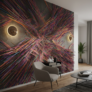 extruded lines 3D wallpaper