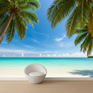 giant 3d beach wallpaper murals