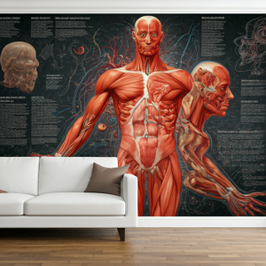 medical infographic wallpaper mural