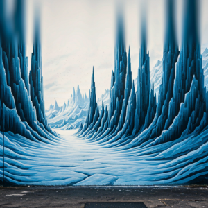 Frozen landscape mural