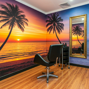 Modern low cost hair salon interior design