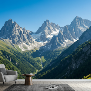 Photorealistic mountain wallpaper