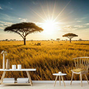 Savannah landscapes 3d nature wallpaper for walls