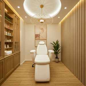 Spa-like atmosphere skin clinic interior design