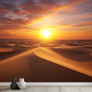 Sunrise Desert 3D nature wallpaper mural