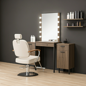 beauty and hair salon ergonomic workstation interior design