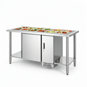 commercial food prep table refrigerator