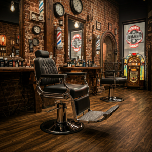 men's hair salon barber chair in interior design