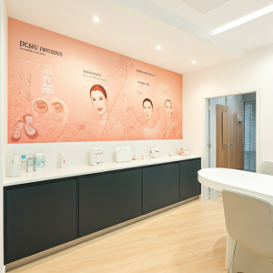 skin clinic consultation room mural