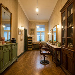 small beauty salon with all the functions combined into one open area