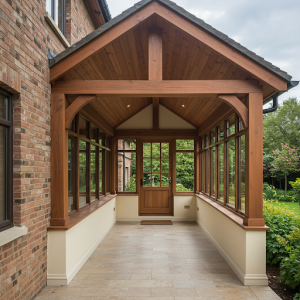 A porch vestibule in a private house looks like an extension, closed on all sides - both from the sides and from the front