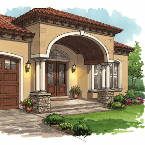 An arch porch design