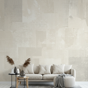 Art neutral color palettes with subtle textures wallpaper mural for a multi-purpose room. 