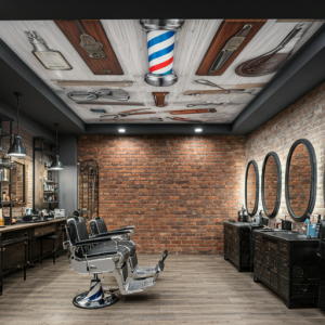 Barbershop Suspended PVC Ceiling