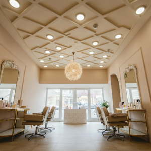 Coffered Beauty Salon Ceiling Design