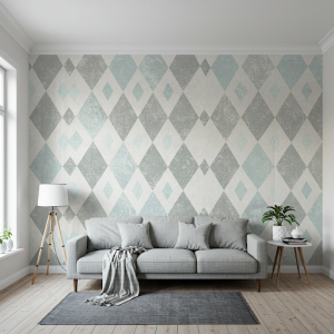 DIAMOND pattern Scandinavian wallpaper mural