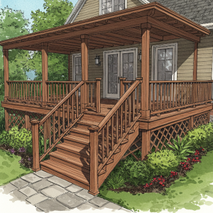 Raised porch design.